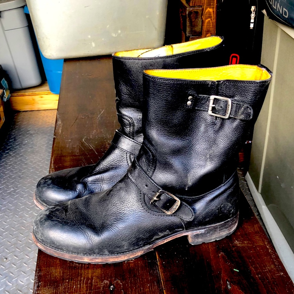 Frye mens Rogan Engineer boot black